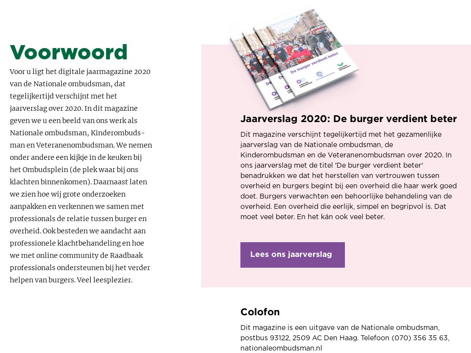 Voorwoord Jaarmagazine 2020